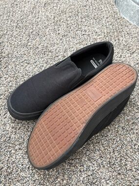 No Boundaries Black Slip-On Canvas Loafers